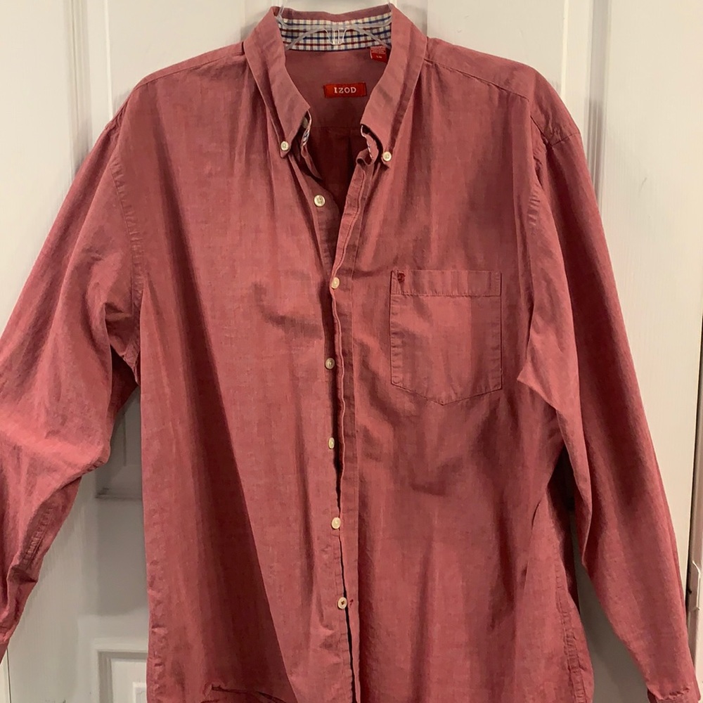 Men’s large Izod button up dress shirt